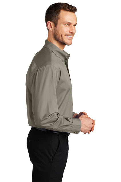 Port Authority® Tall Long Sleeve Twill Shirt - Foreword Freight