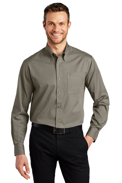 Port Authority® Tall Long Sleeve Twill Shirt - Foreword Freight