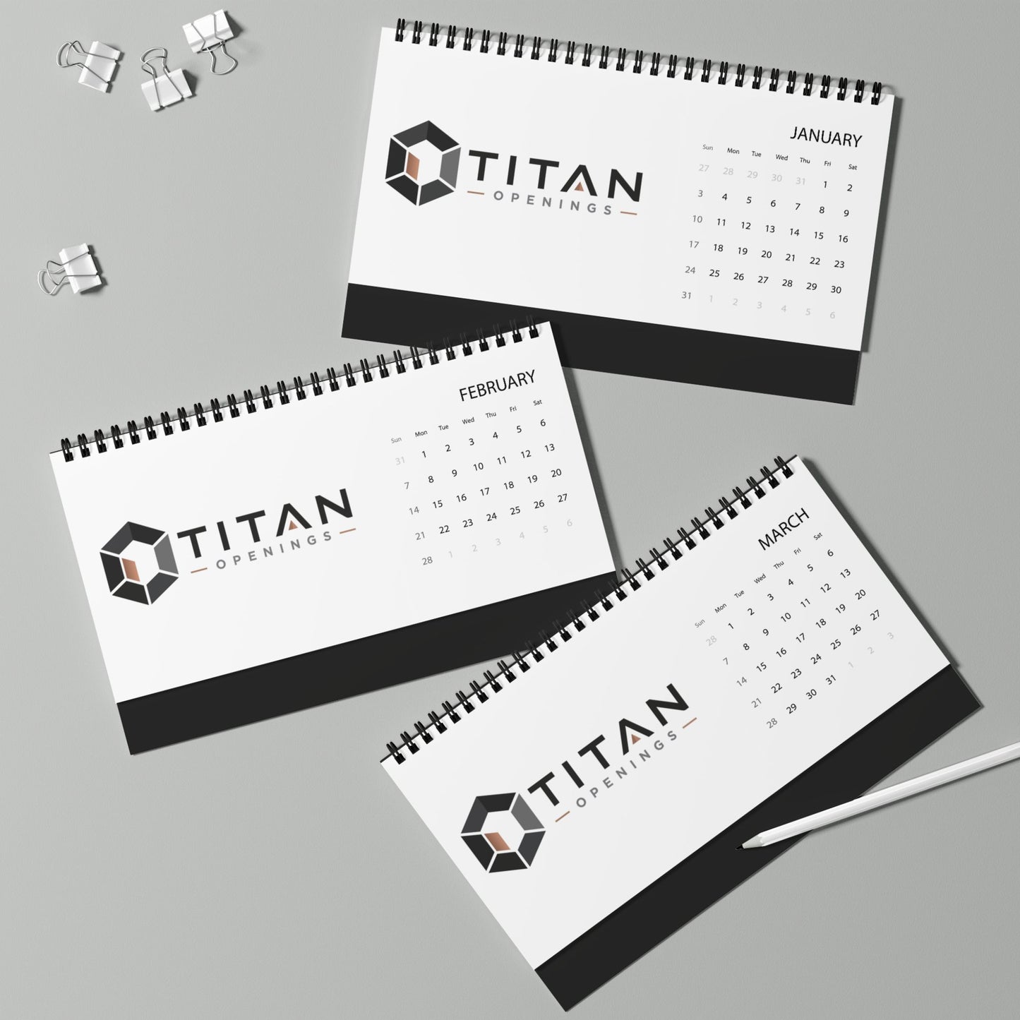 Desktop Calendar (2027 grid) - Titan