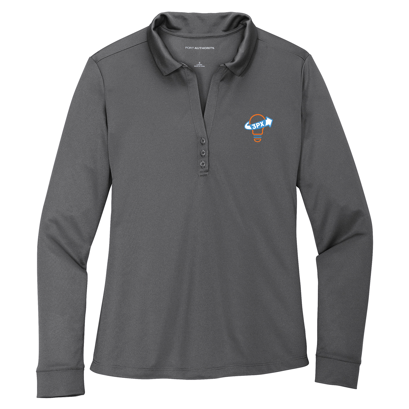 Port Authority® Women's Silk Touch™ Performance Long Sleeve Polo - 3PX