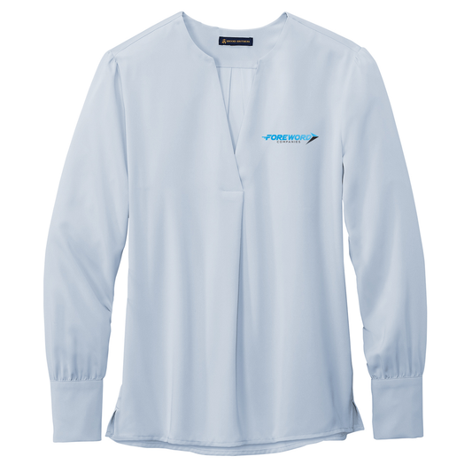 Brooks Brothers® Women’s Open-Neck Satin Blouse