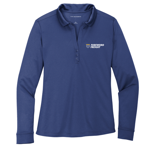 Port Authority® Women's Silk Touch™ Performance Long Sleeve Polo - Foreword Freight