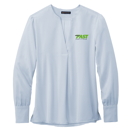 Brooks Brothers® Women’s Open-Neck Satin Blouse - Fast Partitions