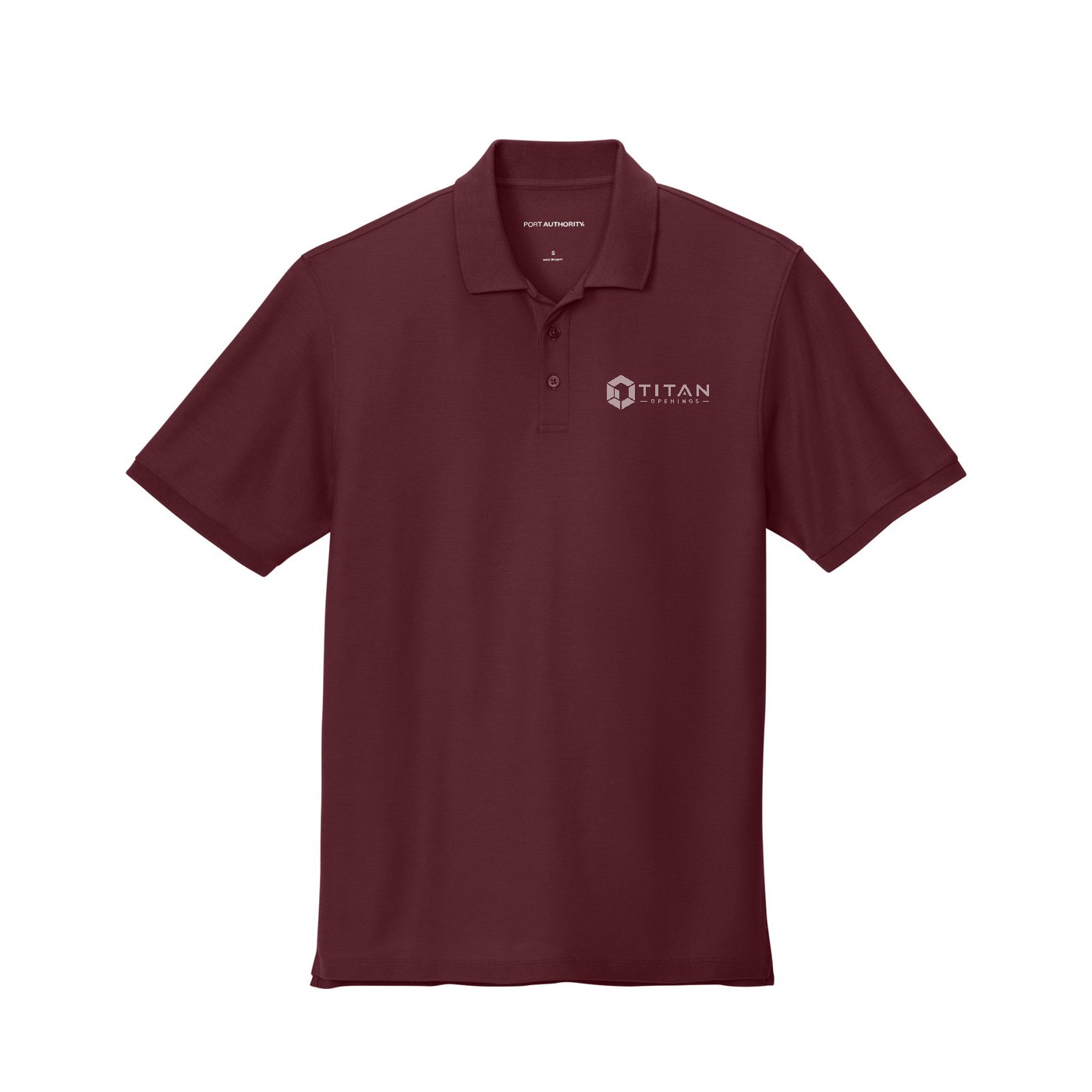 Port Authority Tall Wearever Signature Pique Polo - Titan — Burgundy