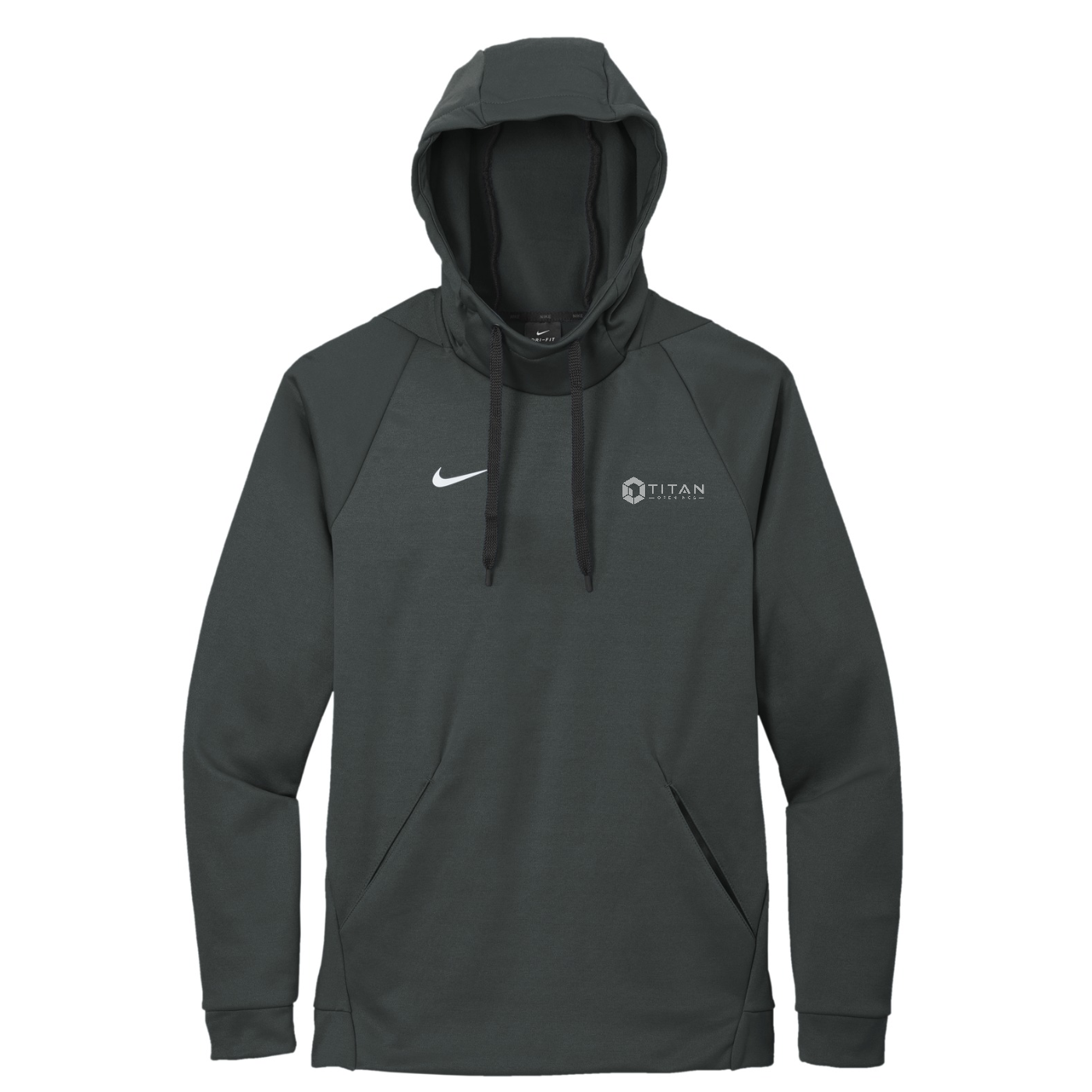 Nike Therma-FIT Pullover Fleece Hoodie — Team Anthracite