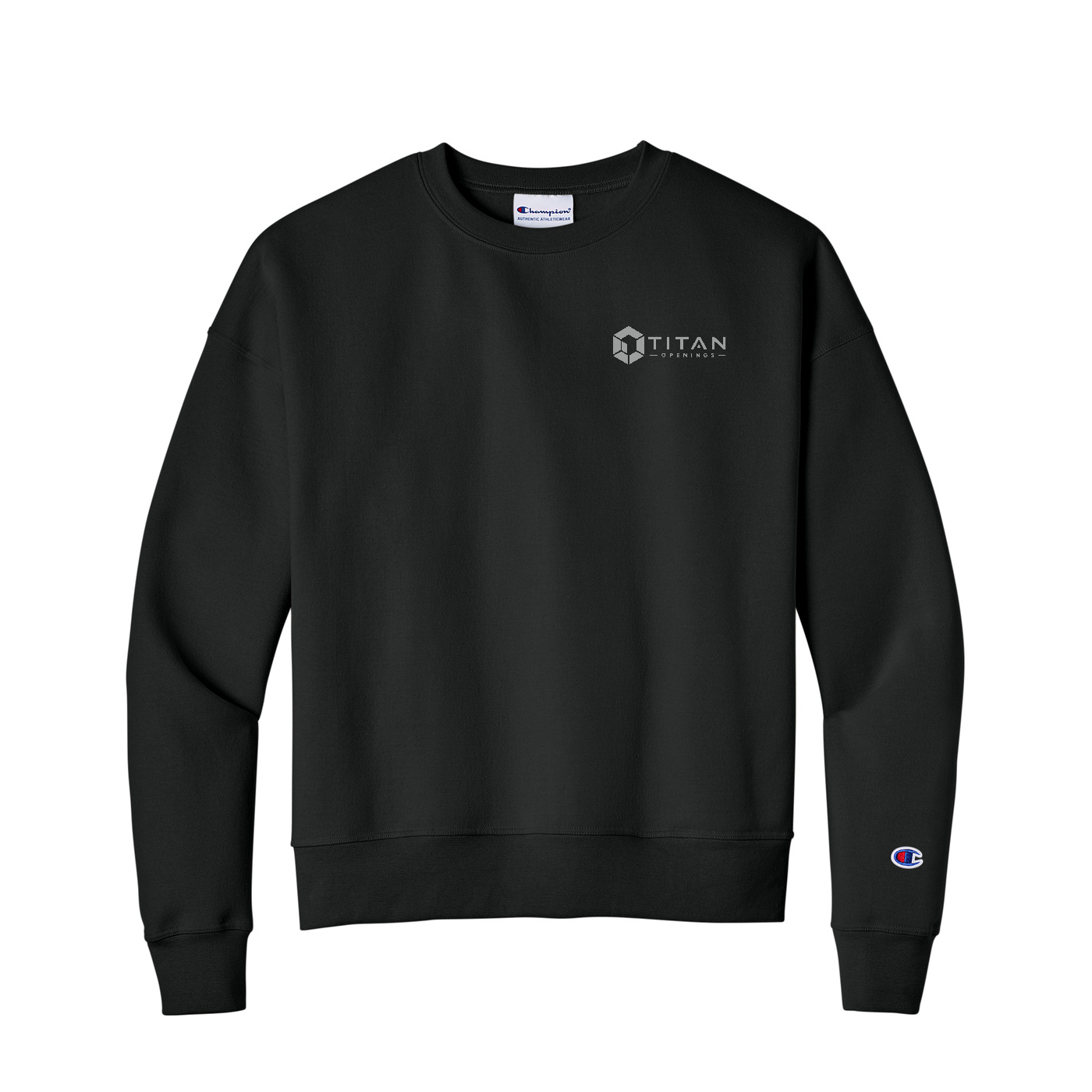 Champion Women's Powerblend Crewneck Sweatshirt - Titan — Black