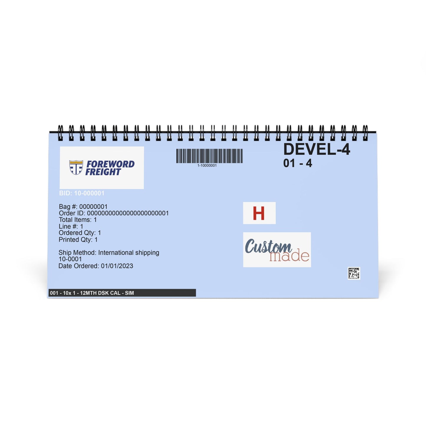 Desktop Calendar (2025 grid) - Foreword Freight