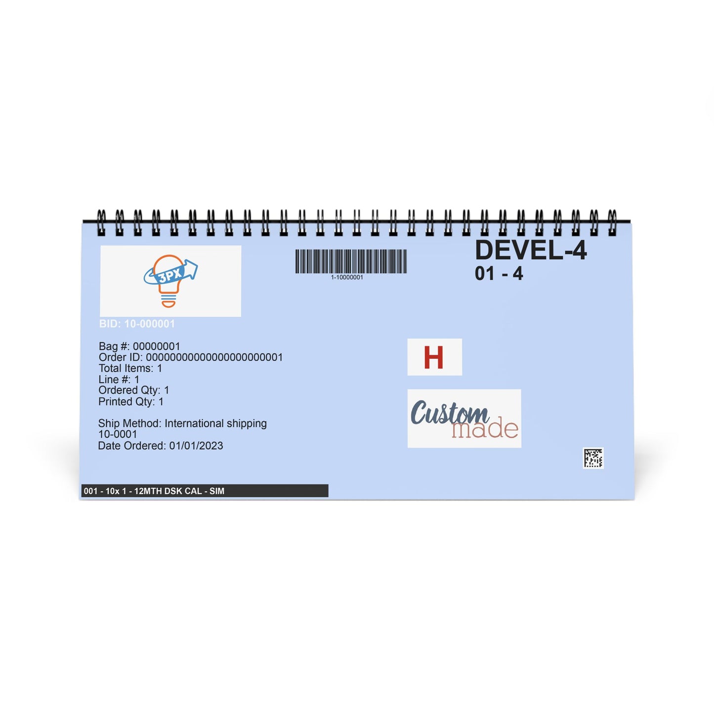 Desktop Calendar (2025 grid) - 3PX