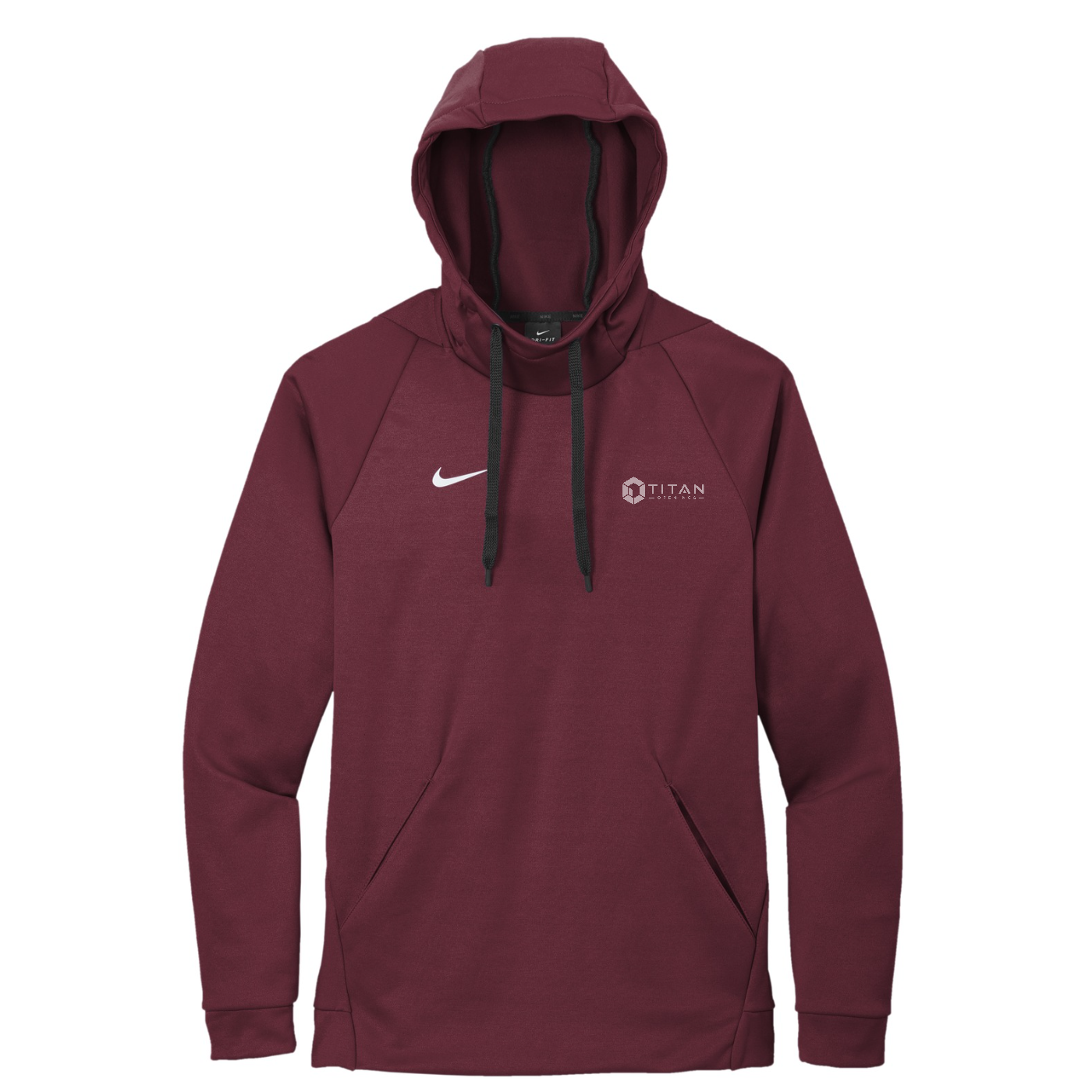 Nike Therma-FIT Pullover Fleece Hoodie — Team Dark Maroon