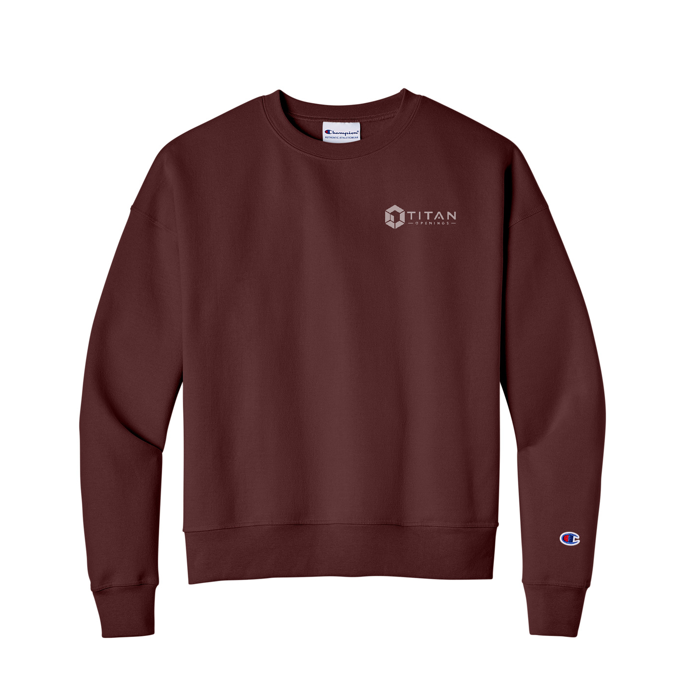 Champion Women's Powerblend Crewneck Sweatshirt - Titan — Maroon