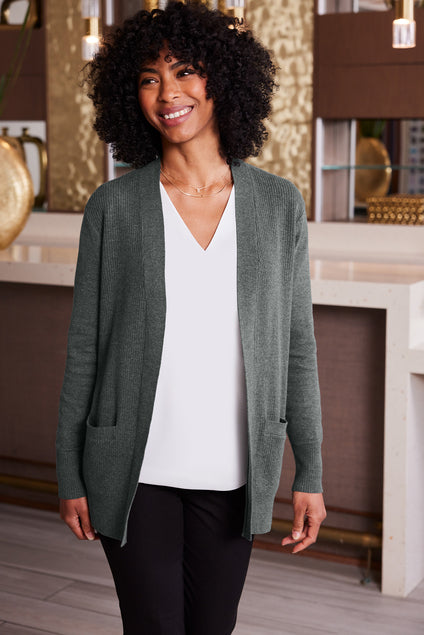 Port Authority® Women’s Easy Care Open-Front Cardigan Sweater - Foreword Freight
