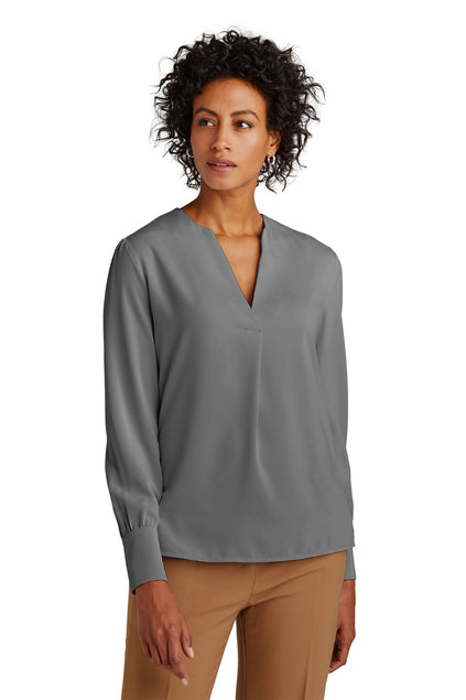 Brooks Brothers® Women’s Open-Neck Satin Blouse - 3PX