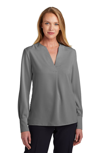 Brooks Brothers® Women’s Open-Neck Satin Blouse - 3PX