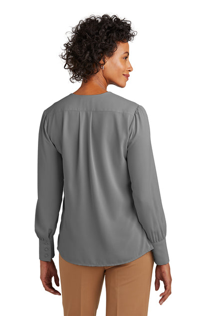 Brooks Brothers® Women’s Open-Neck Satin Blouse - 3PX