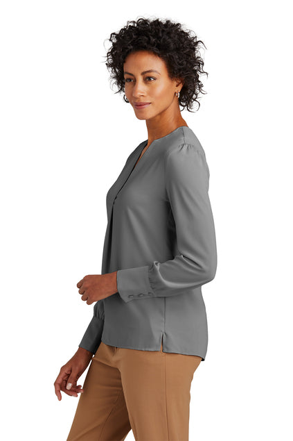 Brooks Brothers® Women’s Open-Neck Satin Blouse - 3PX