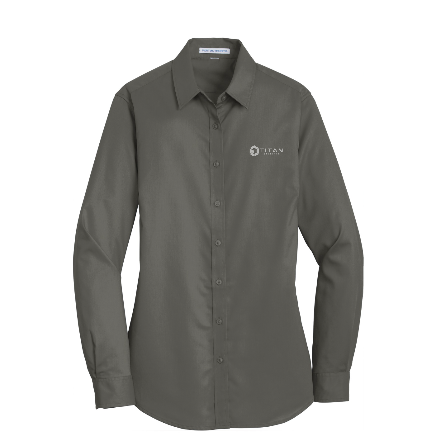 Port Authority Women's SuperPro Twill Shirt — Sterling Grey