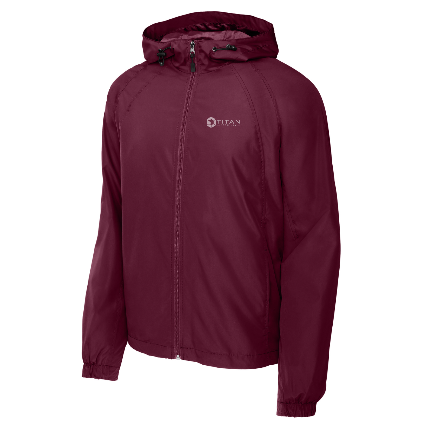 Sport-Tek Hooded Raglan Jacket — Maroon