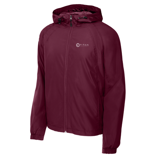 Sport-Tek Hooded Raglan Jacket — Maroon