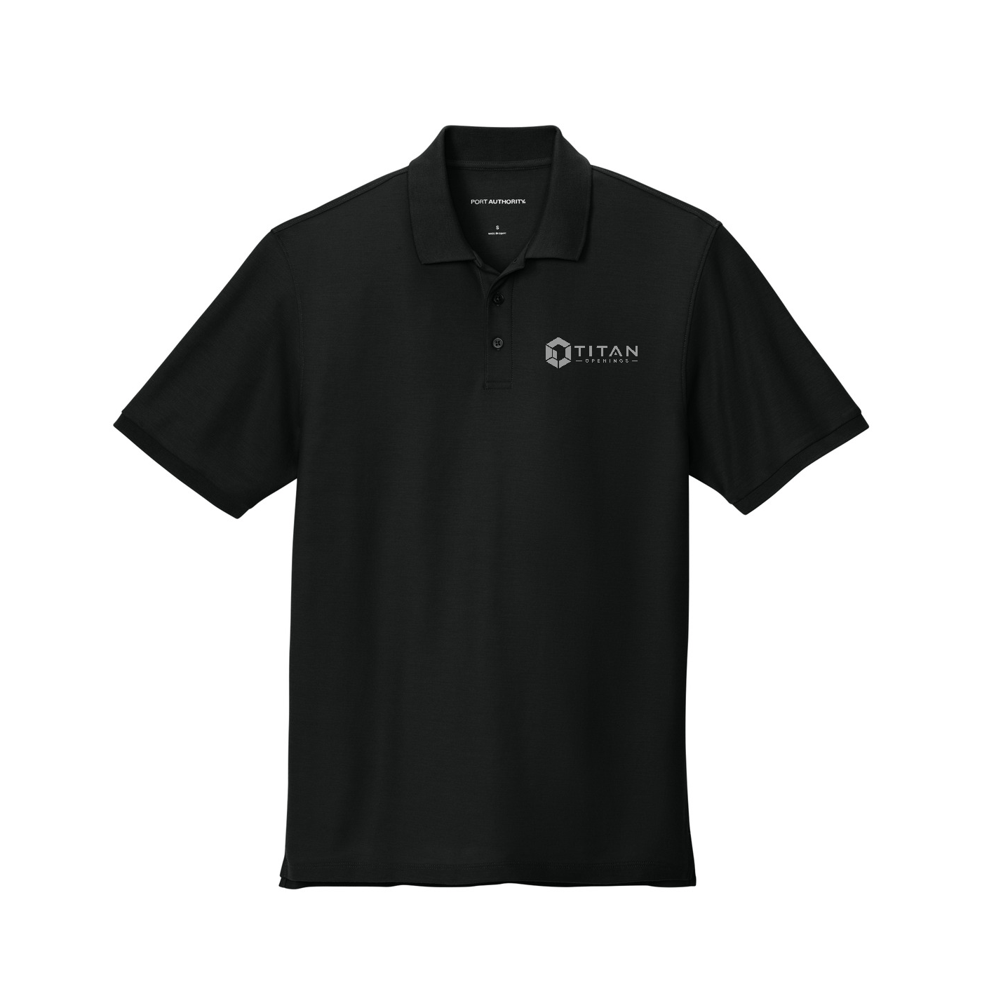 Port Authority Tall Wearever Signature Pique Polo - Titan — Deep Black