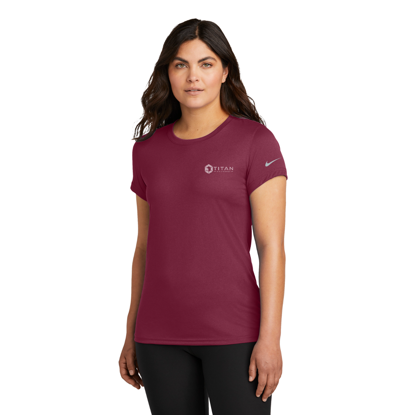 Nike Women's Swoosh Sleeve rLegend Tee — model