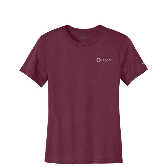 Nike Women's Swoosh Sleeve rLegend Tee — Deep Maroon