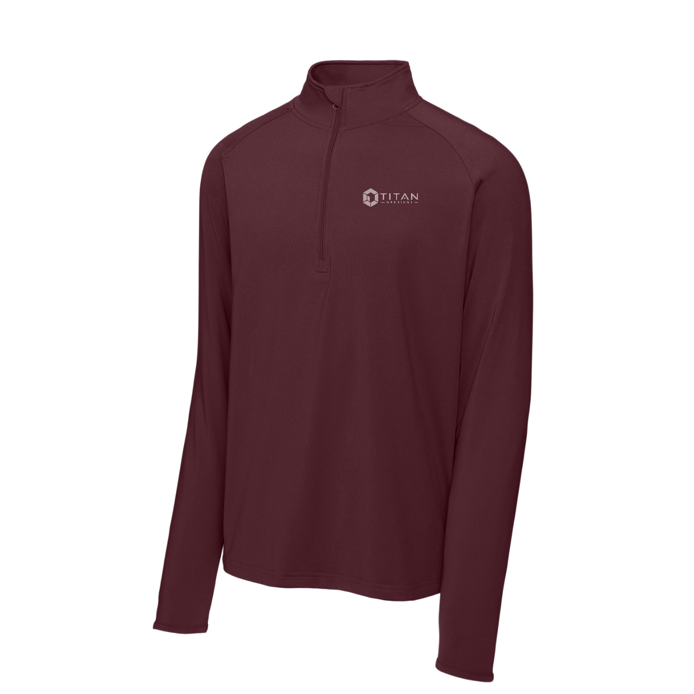 Sport-Tek Sport-Wick Stretch 1/4-Zip Pullover — Maroon