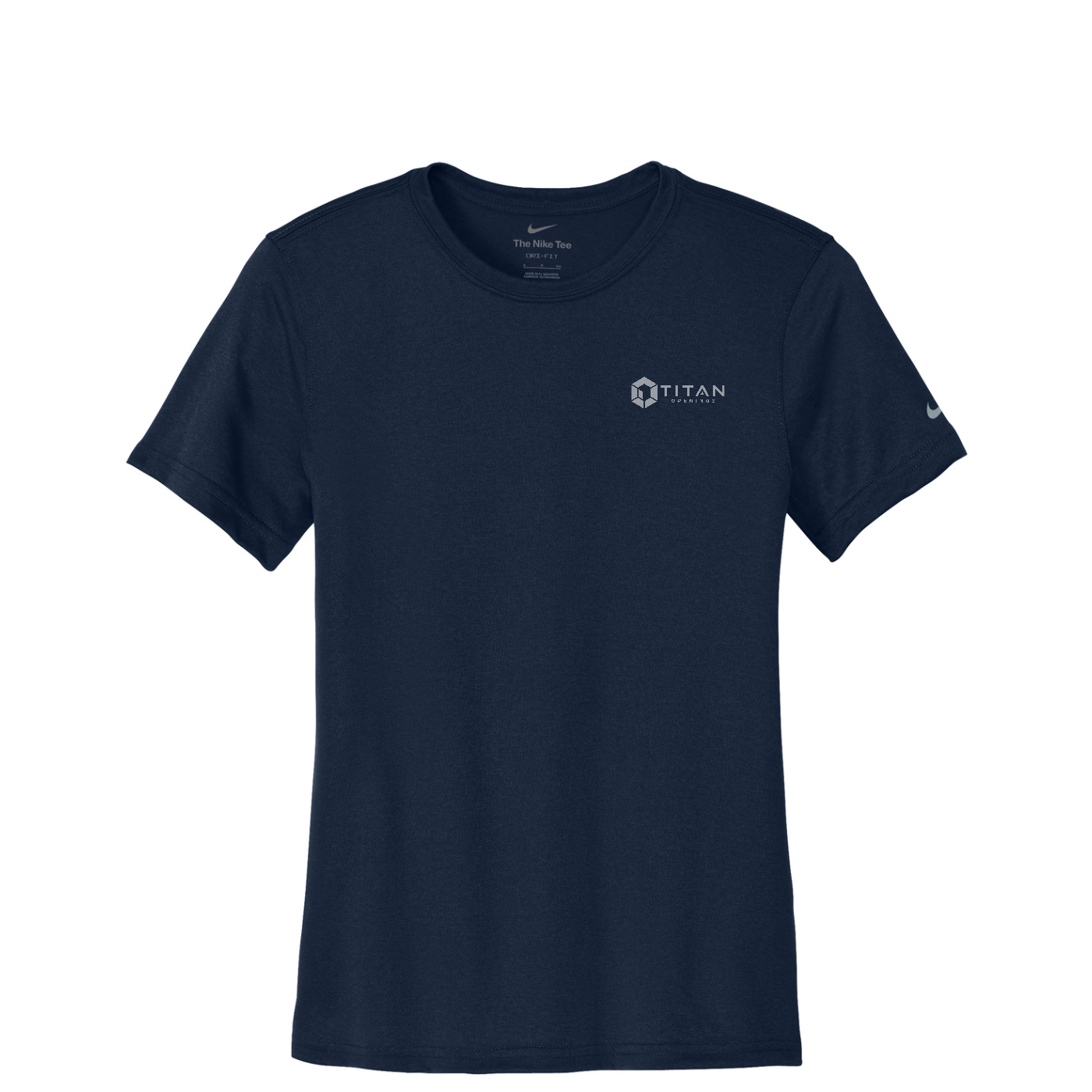Nike Women's Swoosh Sleeve rLegend Tee — College Navy