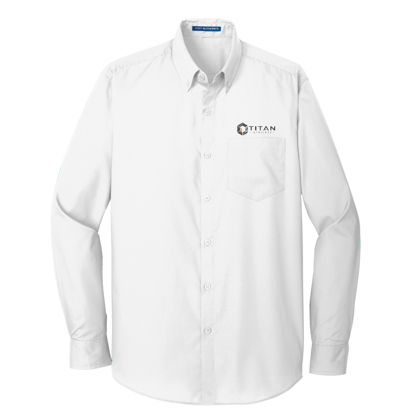 Port Authority Long Sleeve Carefree Poplin Shirt — White