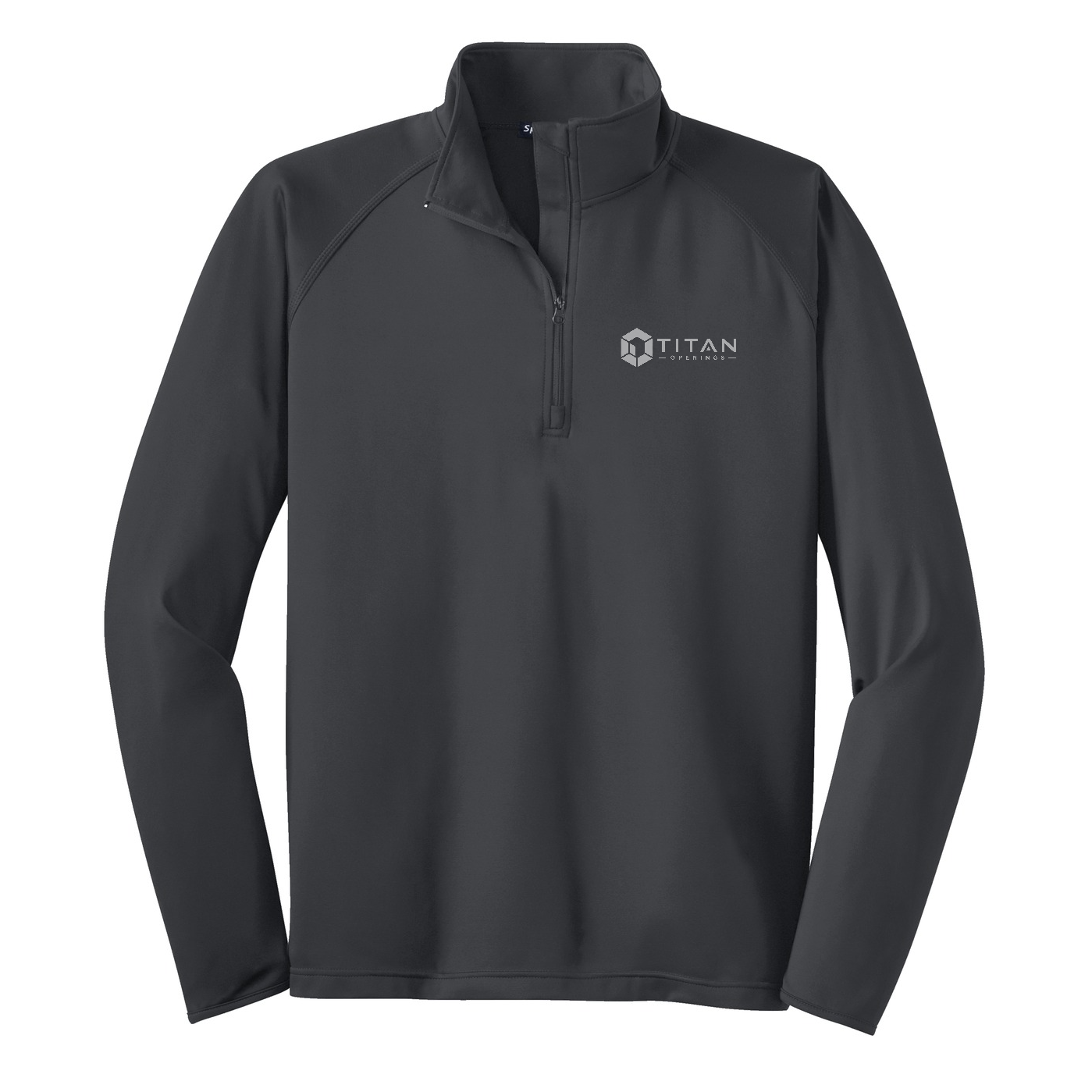 Sport-Tek Tall Sport-Wick Stretch 1/4-Zip Pullover - Titan — Charcoal Grey