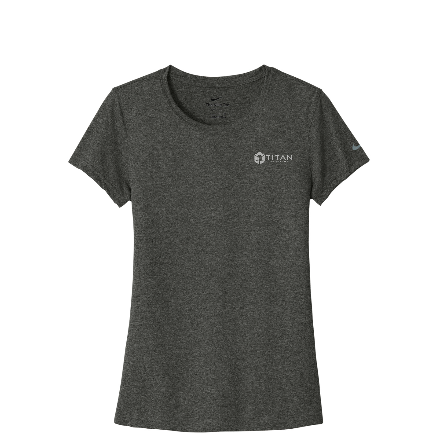 Nike Women's Swoosh Sleeve rLegend Tee — Dark Smoke Heather