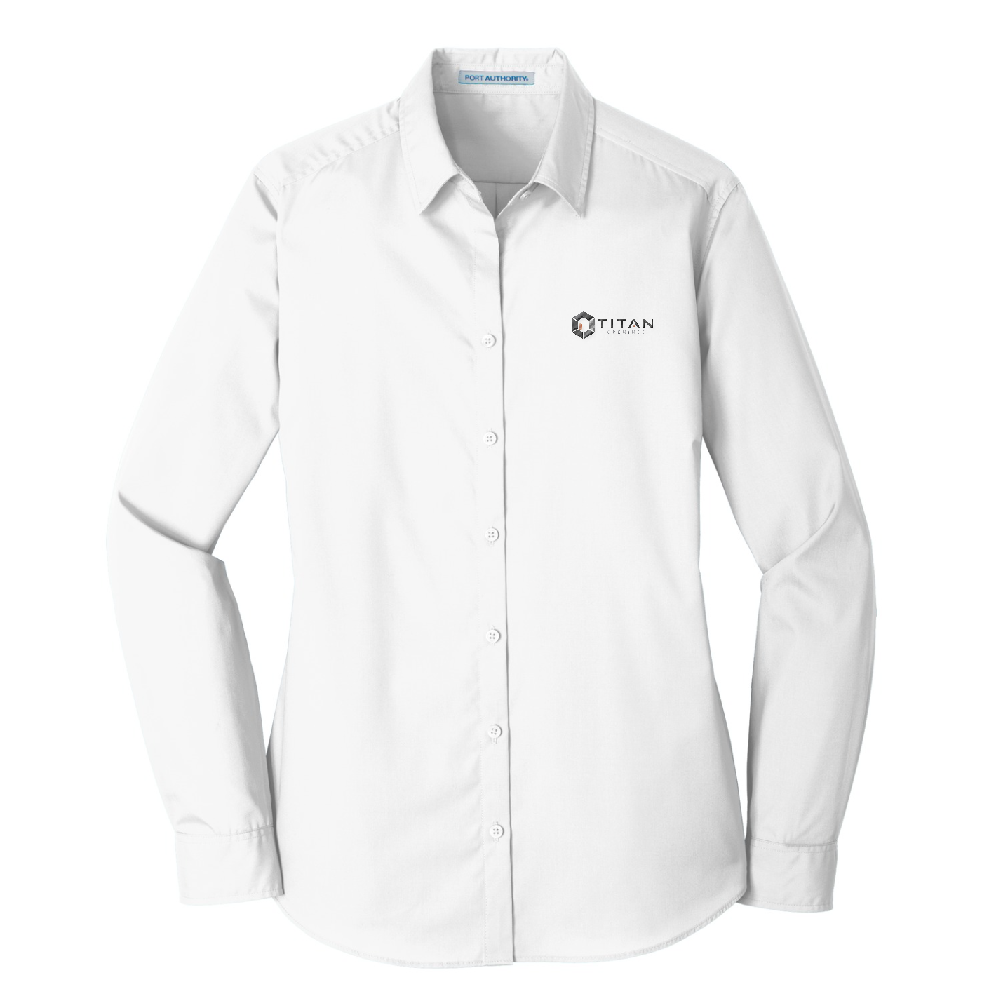 Port Authority Women's Long Sleeve Carefree Poplin Shirt — White