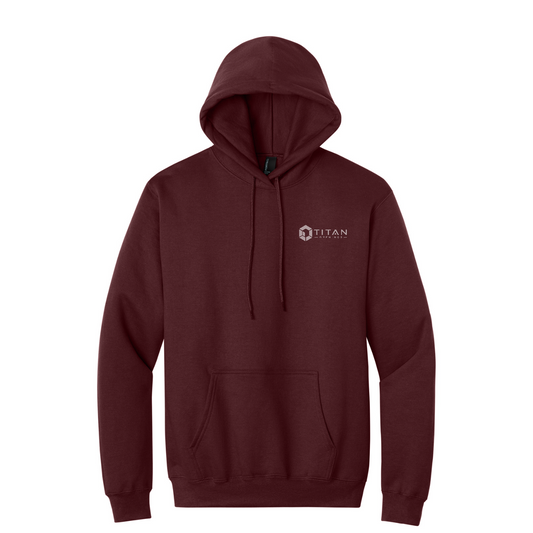 Port & Co Tall Essential Fleece Pullover Hooded Sweatshirt - Titan — Maroon