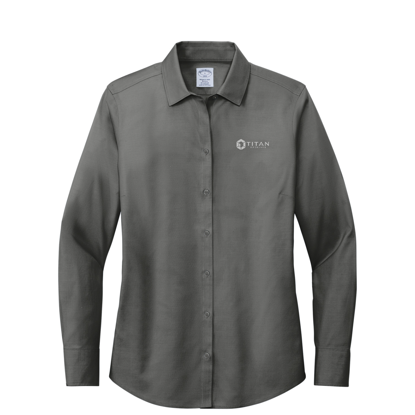 Brooks Brothers Women's Wrinkle-Free Stretch Pinpoint Shirt — Deep Black