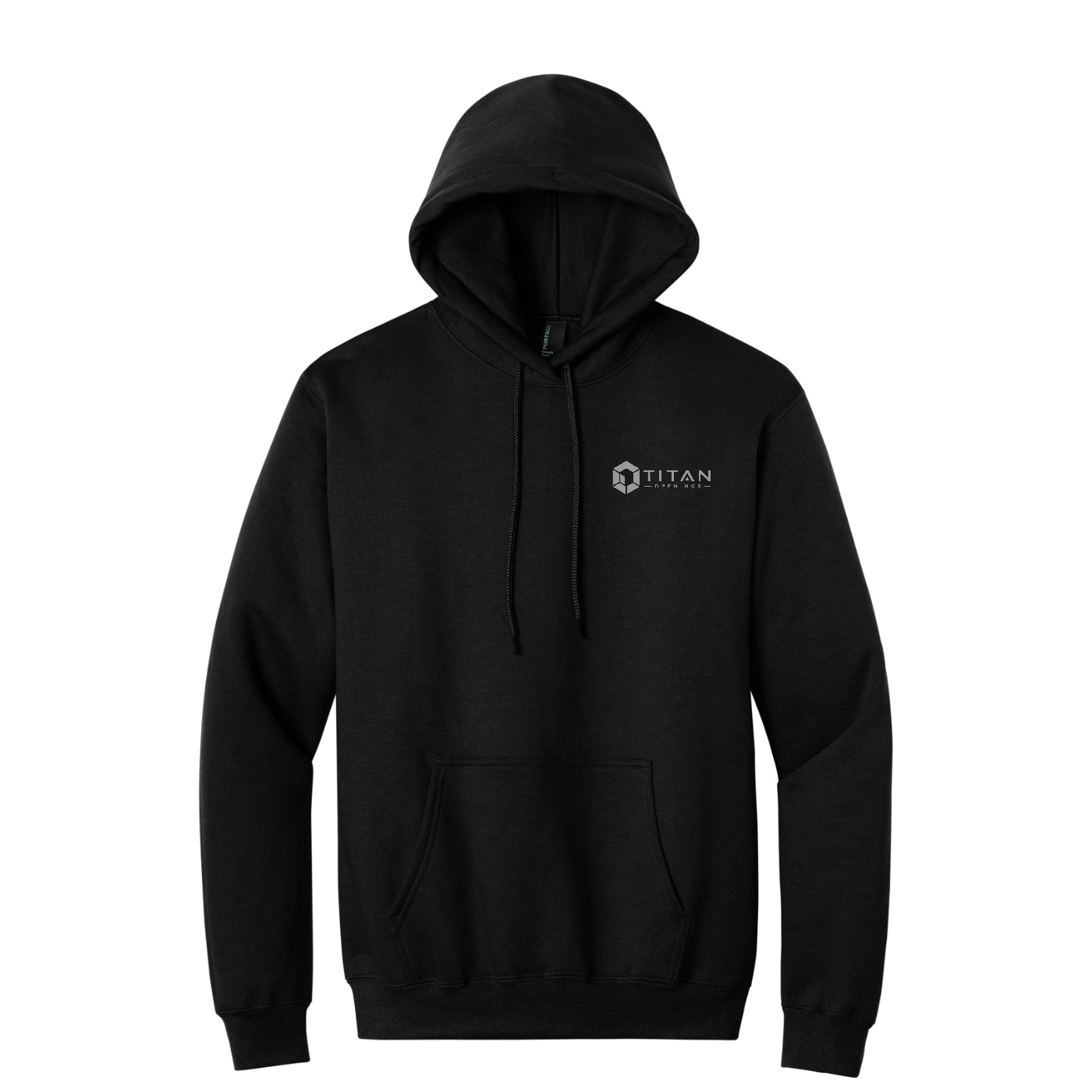 Port & Co Tall Essential Fleece Pullover Hooded Sweatshirt - Titan — Jet Black