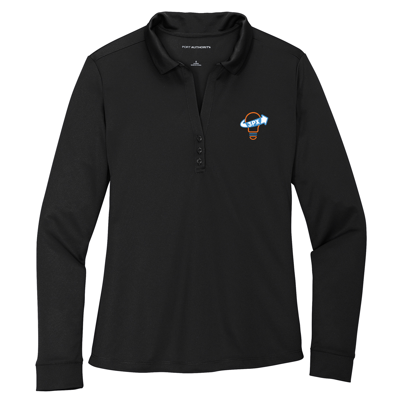 Port Authority® Women's Silk Touch™ Performance Long Sleeve Polo - 3PX