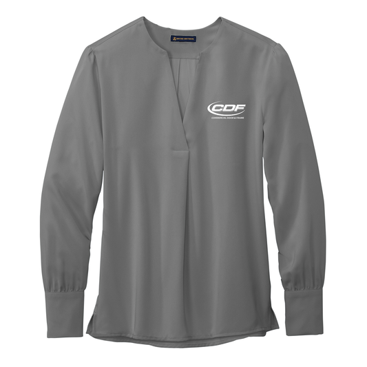 Brooks Brothers® Women’s Open-Neck Satin Blouse - CDF