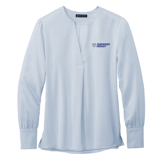 Brooks Brothers® Women’s Open-Neck Satin Blouse - Foreword Freight