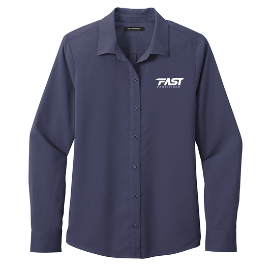 Port Authority® Women's Long Sleeve Performance Staff Shirt - Fast Partitions
