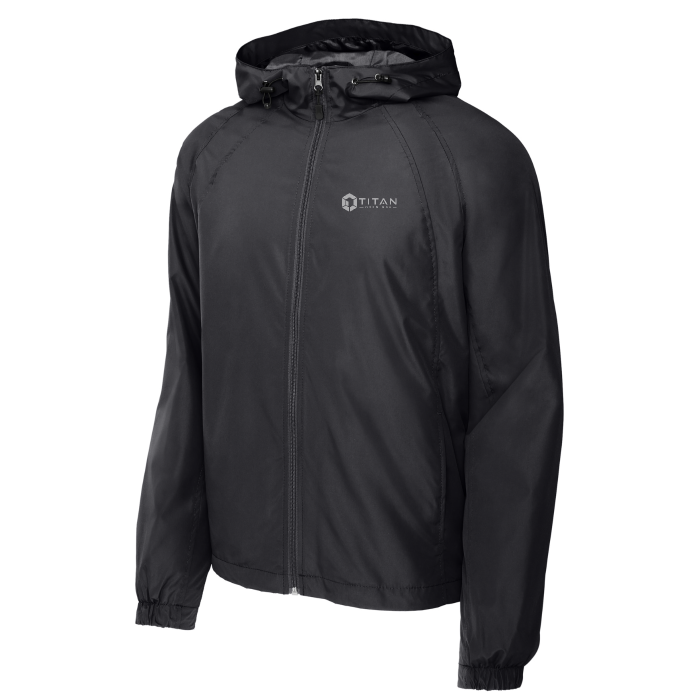Sport-Tek Hooded Raglan Jacket — Graphite