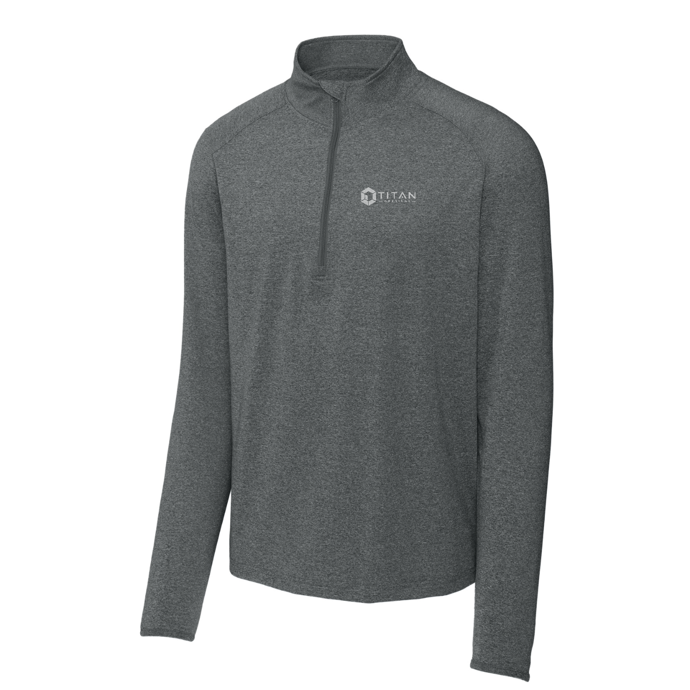 Sport-Tek Sport-Wick Stretch 1/4-Zip Pullover — Charcoal Grey Heather